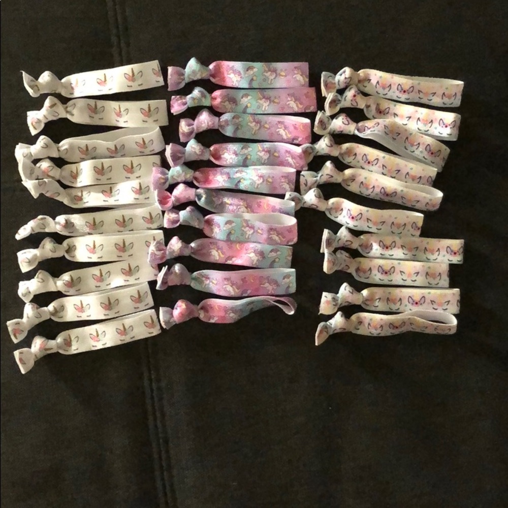 Unicorn hair ties